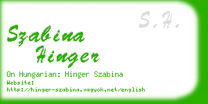 szabina hinger business card